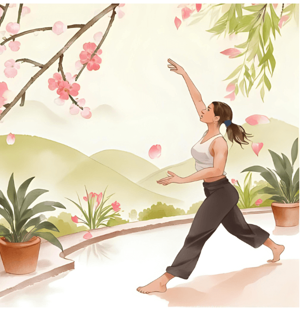  A Mother is exercising.