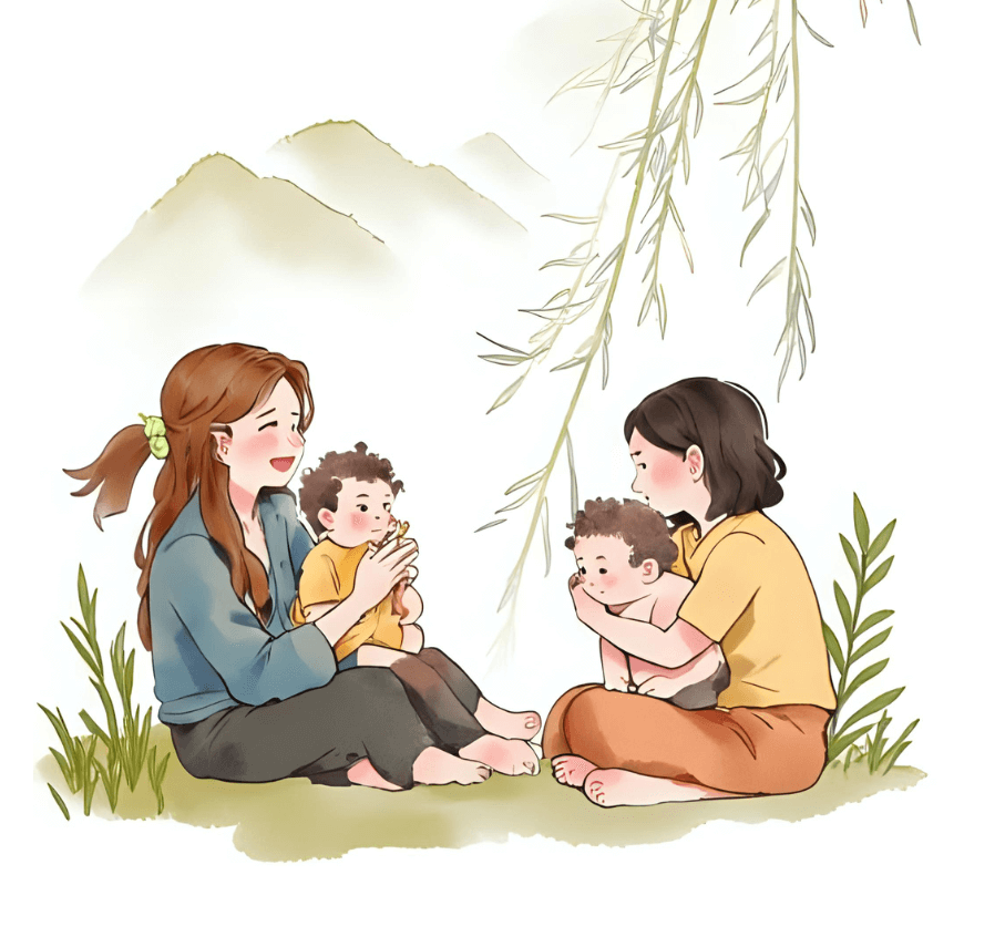 Mothers talking to each other